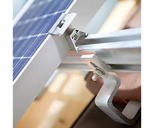 Kit fissaggio completo per moduli fotovoltaici su tetto a falda