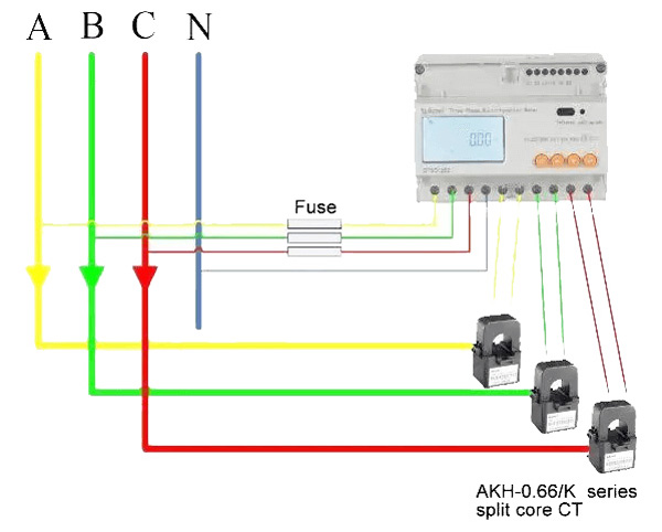Acrel Electric ADL3000-E - Cablaggio