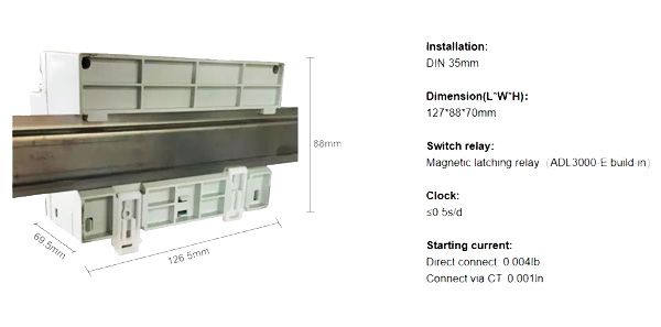 Acrel Electric ADL3000-E - Dimensioni
