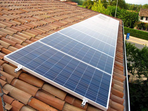 Kit struttura completo per 6 moduli fotovoltaici tetto a falda