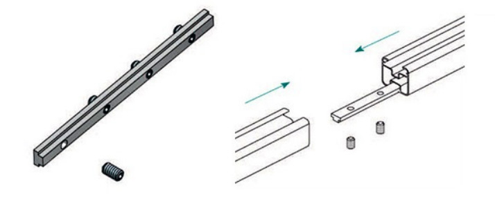 Barretta di allineamento longherone 40X40 e 45X45 mm