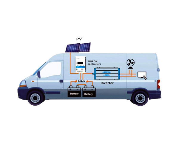 EP Solar Triron 1206N - Schema di collegamento regolatore di carica