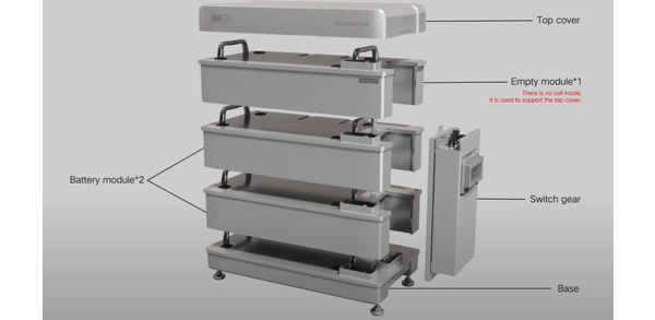 Batteria al litio per accumulo Sungrow 6.4 kWh 