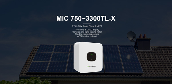 GROWATT MIC 1500TL-X – INVERTER DI STRINGA MONOFASE 1 MPPT 1500 W