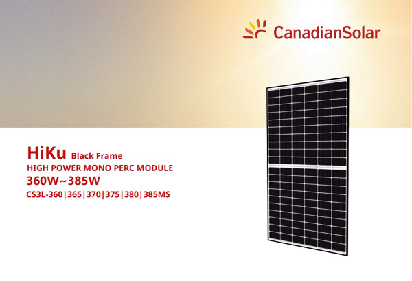 Moduli Fotovoltaici Canadian Solar Hiku Black Frame CS3L-375MS