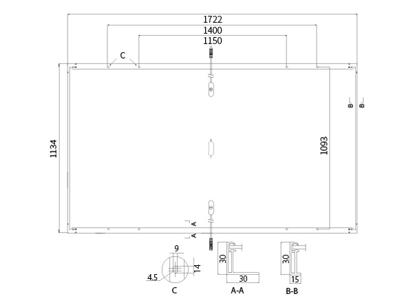 LONGi Solar Hi-MO 5m (54 Celle) - Dimensioni