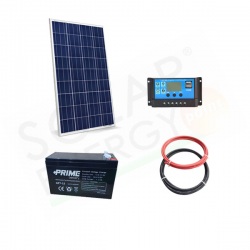 KIT SOLARE PRO 10W 12V – MODULO 10W / REGOLATORE 5A / BATTERIA 7AH / CAVI