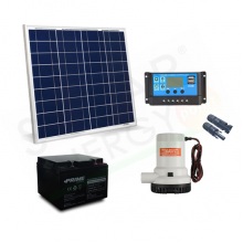 KIT SOLARE IRRIGAZIONE 50W 12V ALTEZZA 3,5 MT PORTATA 82 L/M