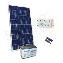 KIT SOLARE PRO 200W 12V – MODULO 200W / REGOLATORE 20A / BATTERIA 100AH 