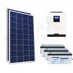 KIT FOTOVOLTAICO OFF-GRID 400 W 12V CON BATTERIE AGM 600 AH