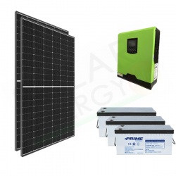 KIT FOTOVOLTAICO OFF-GRID 820 W 24V CON BATTERIE AGM 600 AH