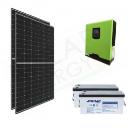 KIT FOTOVOLTAICO OFF-GRID 820 W 24V CON BATTERIE AGM 400AH