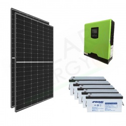 KIT FOTOVOLTAICO OFF-GRID 820 W 24V CON BATTERIE AGM 1000 AH