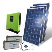 KIT FOTOVOLTAICO OFF-GRID 1,6 KW 24V CON BATTERIE AGM 900 AH