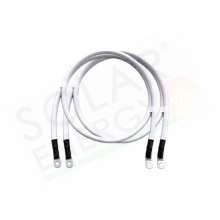 COPPIA CAVO CONNESSIONE COLLEGAMENTO INVERTER BATTERIE FOTOVOLTAICO 1.5M 50MMQ FORO 8MM