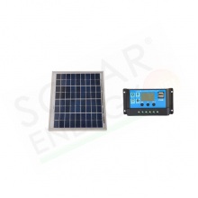KIT SOLARE CAMPER 5W 12V – MODULO FOTOVOLTAICO 5W E REGOLATORE 10A PWM