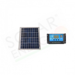 KIT SOLARE CAMPER 5W 12V – MODULO FOTOVOLTAICO 5W E REGOLATORE 10A PWM