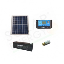 KIT SOLARE VOTIVO 5W 1 LAMPADA LED CON CREPUSCOLARE