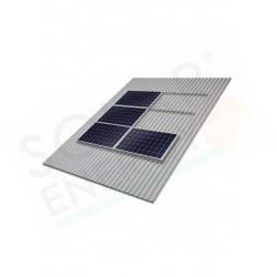 KIT FISSAGGIO COMPLETO PER 6 MODULI FOTOVOLTAICI (1.5 KW) LAMIERA GRECATA