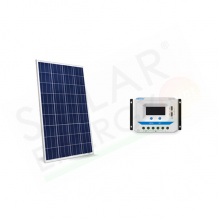 KIT SOLARE BASE 10W 12V – MODULO FOTOVOLTAICO 10W E REGOLATORE 10A PWM CON PRESA USB