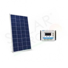 KIT SOLARE BASE 30W 12V – MODULO FOTOVOLTAICO 30W E REGOLATORE 10A PWM CON PRESA USB