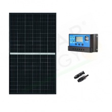 KIT SOLARE BASE 410W 24V – MODULO FOTOVOLTAICO 410W E REGOLATORE DI CARICA 20A PWM