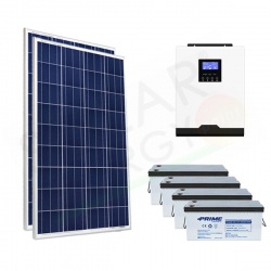 KIT FOTOVOLTAICO OFF-GRID 400 W 12V CON BATTERIA AGM 800 AH