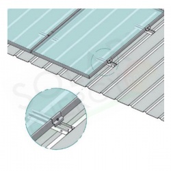 KIT FISSAGGIO COMPLETO PER 1 MODULO FOTOVOLTAICO IN VERTICALE LAMIERA GRECATA