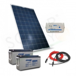 KIT SOLARE PRO 280W 24V – MODULO 280W / REGOLATORE 10A / 2 BATTERIE 150AH