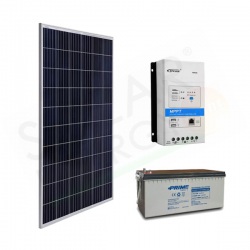 KIT SOLARE PRO 285W 12V – MODULO 285W / REGOLATORE 30A / BATTERIA 200AH 12V