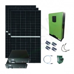 KIT FOTOVOLTAICO OFF-GRID 1640 W 24V CON BATTERIE LITIO 4.8 KWH