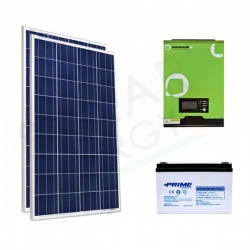 KIT FOTOVOLTAICO OFF-GRID 400 W 12V CON BATTERIA AGM 100 AH