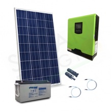 KIT FOTOVOLTAICO OFF-GRID 400 W 12V CON BATTERIA AGM 100 AH