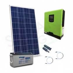 KIT FOTOVOLTAICO OFF-GRID 200 W 12V CON BATTERIA AGM 100 AH