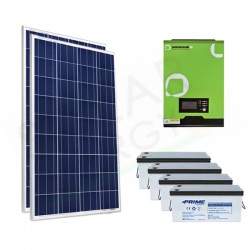 KIT FOTOVOLTAICO OFF-GRID 400 W 12V CON BATTERIE AGM 800 AH