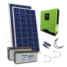 KIT FOTOVOLTAICO OFF-GRID 400 W 12V CON BATTERIE AGM 800 AH