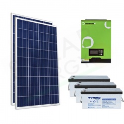 KIT FOTOVOLTAICO OFF-GRID 400 W 12V CON BATTERIE AGM 600 AH