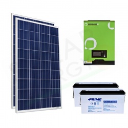 KIT FOTOVOLTAICO OFF-GRID 400 W 12V CON BATTERIE AGM 300 AH