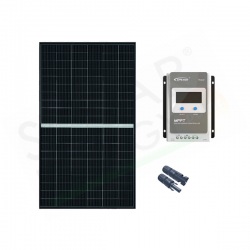 KIT SOLARE BASE 410W 12V – MODULO FOTOVOLTAICO 410W E REGOLATORE DI CARICA 40A MPPT