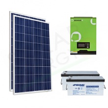 KIT FOTOVOLTAICO OFF-GRID 400 W 12V CON BATTERIE AGM 400 AH