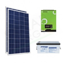 KIT FOTOVOLTAICO OFF-GRID 400 W 12V CON BATTERIA AGM 200 AH