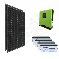 KIT FOTOVOLTAICO OFF-GRID 820 W 24V CON BATTERIE AGM 800 AH