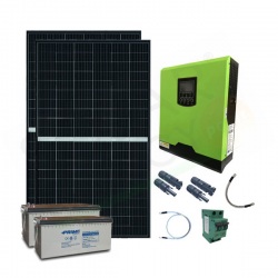 KIT FOTOVOLTAICO OFF-GRID 800 W 24V CON BATTERIE AGM 800 AH