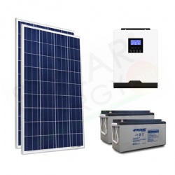 KIT FOTOVOLTAICO OFF-GRID 400 W 12V CON BATTERIE AGM 300 AH