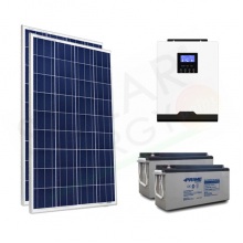 KIT FOTOVOLTAICO OFF-GRID 400 W 12V CON BATTERIE AGM 300 AH