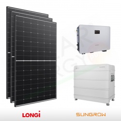 KIT FOTOVOLTAICO 5.2 KW LONGI SOLAR – SUNGROW CON ACCUMULO 9.6 KWH