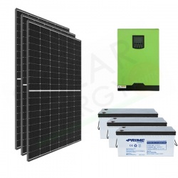 KIT FOTOVOLTAICO OFF-GRID 2.4 KW 24V CON BATTERIE AGM 600AH