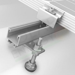 KIT FISSAGGIO COMPLETO PER 6 MODULI FOTOVOLTAICI IN VERTICALE TETTO A FALDA CON VITE PER CALCESTRUZZO