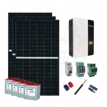 KIT FOTOVOLTAICO OFF-GRID 4.5 KW 48V CON BATTERIE PIASTRA TUBOLARE 2 KWH