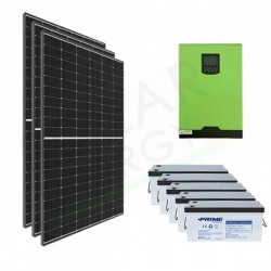 KIT FOTOVOLTAICO OFF-GRID 2.4 KW 24V CON BATTERIE AGM 1000AH